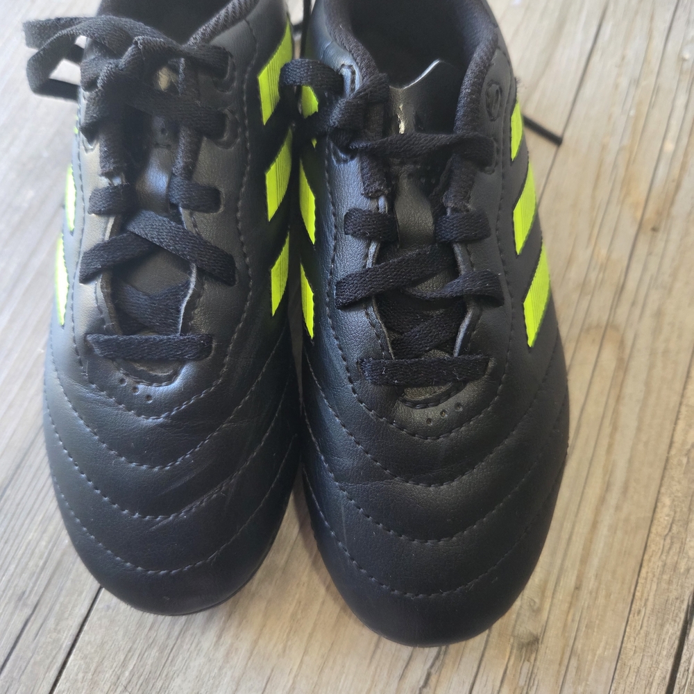adidas Kids Black and Neon Yellow Sneakers